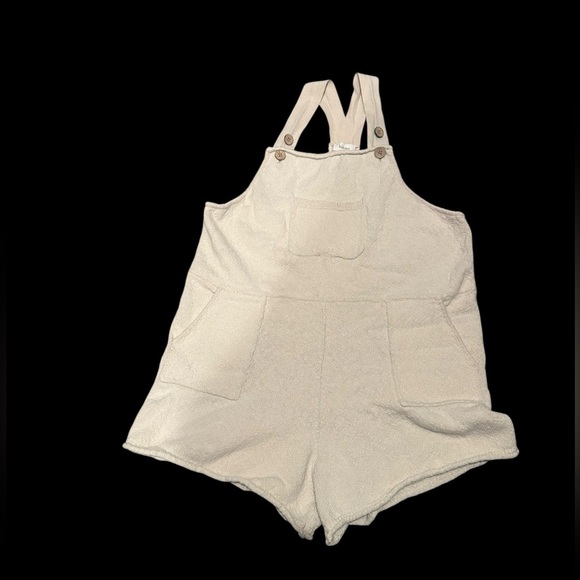 Böhme Cream Terry Cloth Overall Romper | XL | Casual Summer - Picture 1 of 4